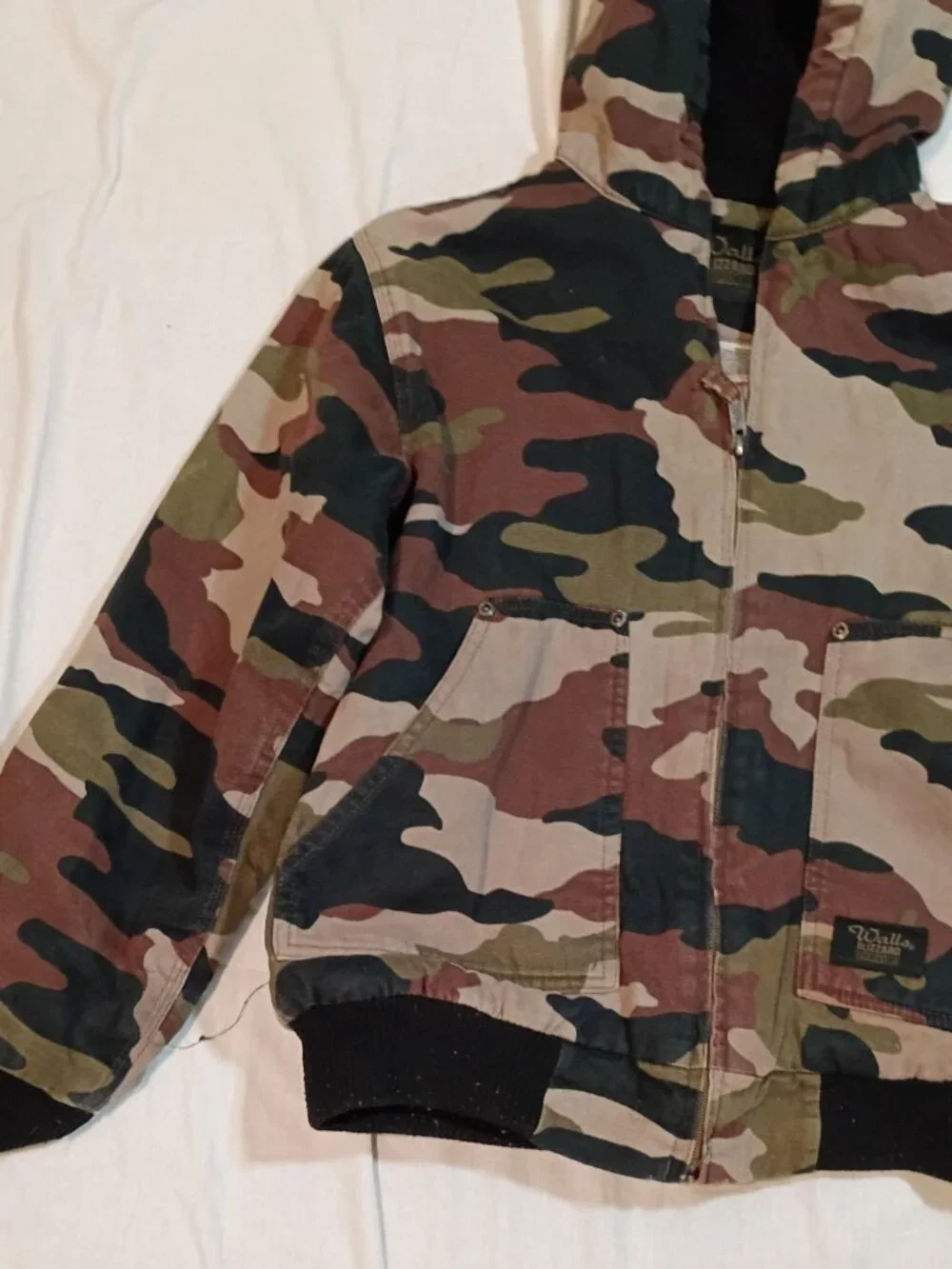 Walls Blizzard Pruf/Hooded Jacket/Boys XL 16-18/Camo Canvas Hunting Outdoor Coat